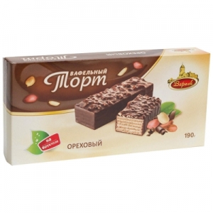 Pähkline fruktoosiga vahvlitort 190g