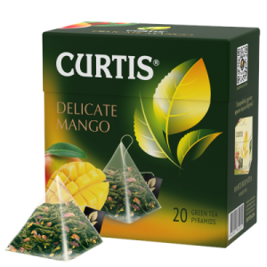 Curtis “Delicate Mango”roheline tee (20 püramiidi)