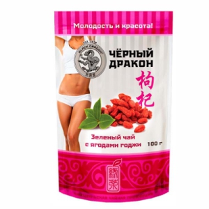 MUST DRAAKON Roheline tee GOJI MARJADEGA 100g