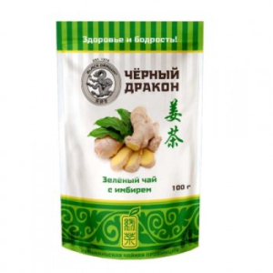 MUST DRAAKON Roheline tee ingveriga 100g